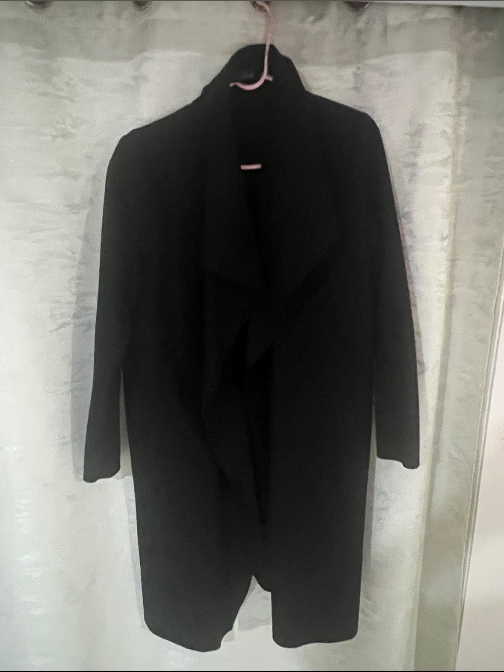 Chicwish Black Open-Front Draped Cardigan